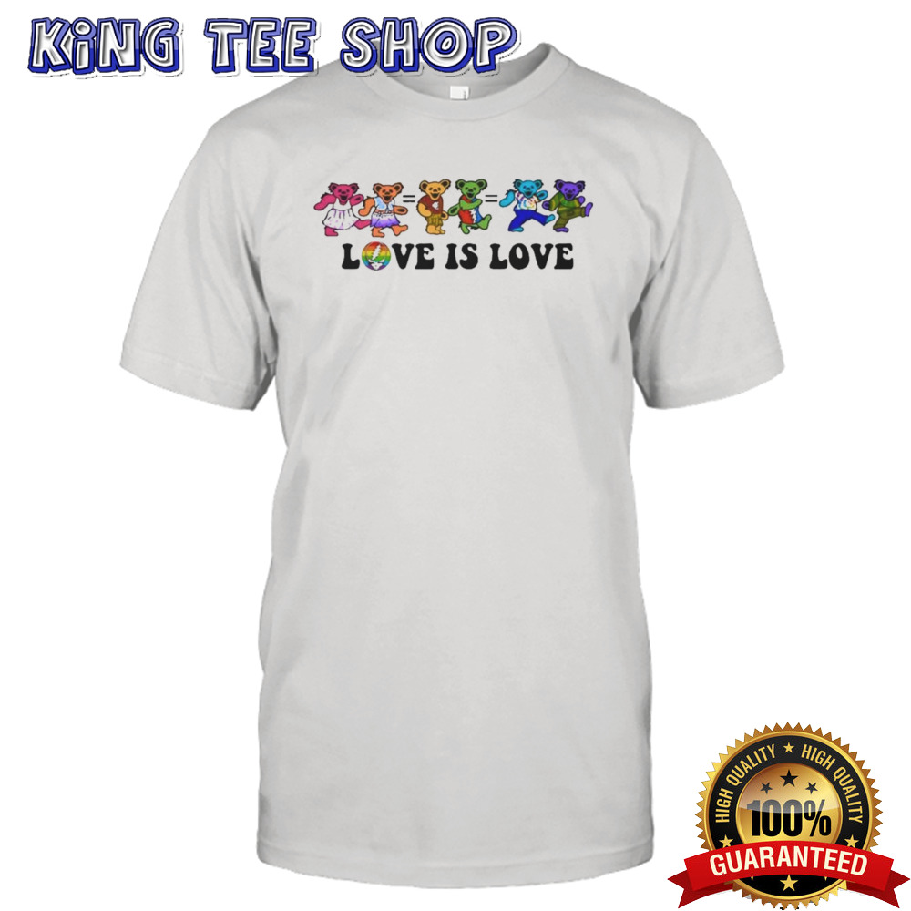 Grateful Dead Bears Dancing Pride Love Is Love Tee