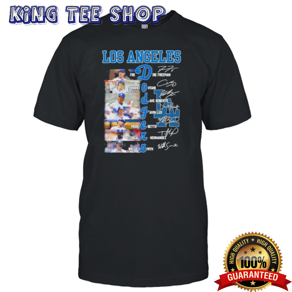 Los Angeles Dodgers Team Players 2024 Signatures Tee