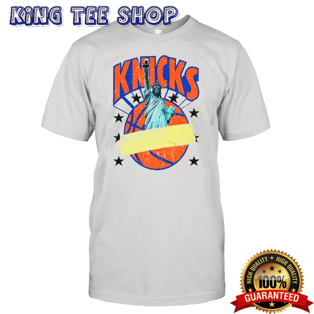 New York Knicks Basketball Statue Of Liberty Tee