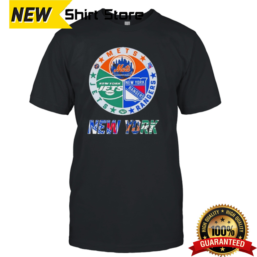 New York Sports Team Mets, Rangers And Jets 2024 Logo shirt