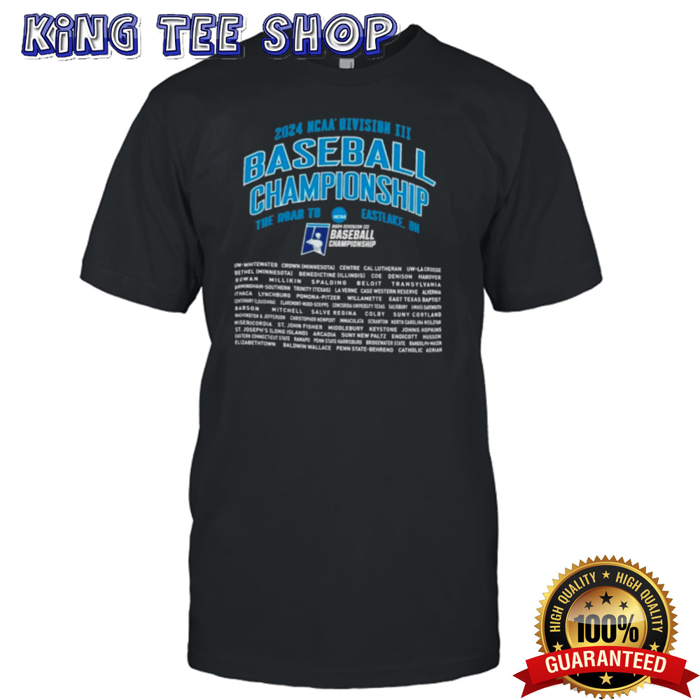 Official The Road To Eastlake, OH 2024 NCAA Division III Baseball Championship Tee