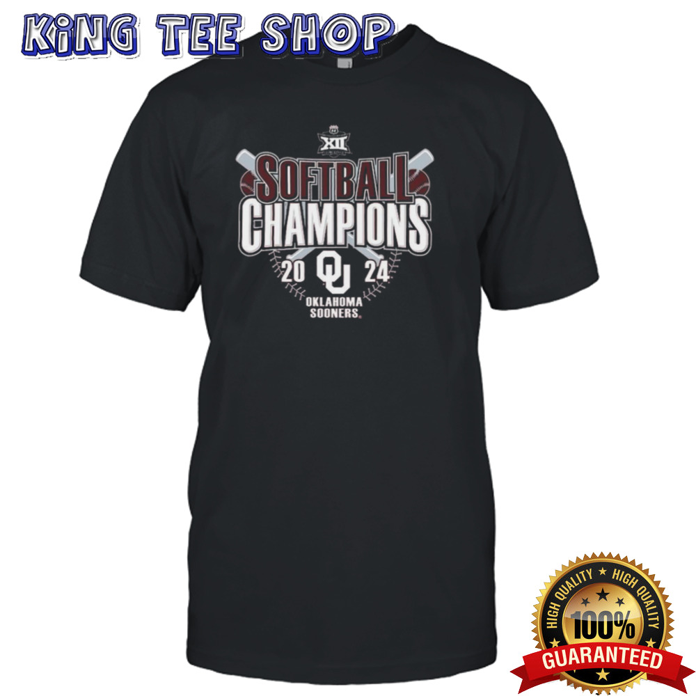 Oklahoma Sooners 2024 Big 12 Softball Conference Tournament Champions Locker Room Tee