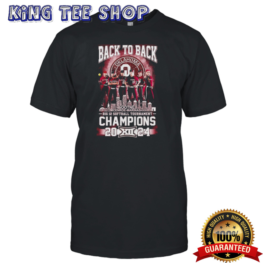 Oklahoma Sooners Champions 2024 Big Softball Tournament Back To Back Skyline shirt
