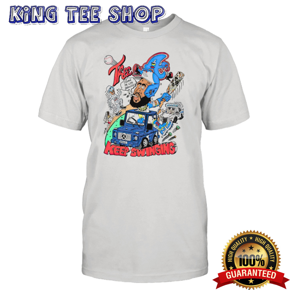 Three A Ozuna De Los Bravos Keep Swinging Tee