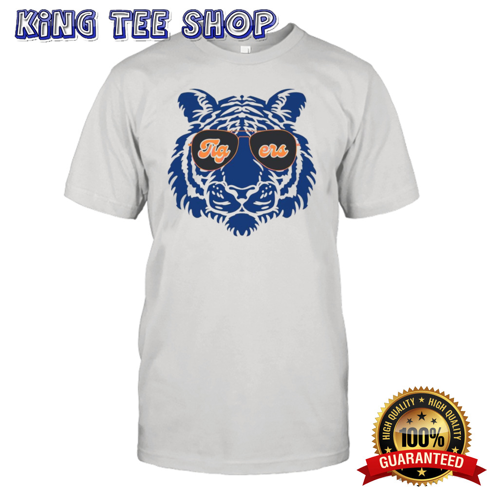 Tigers Glasses Baseball Detroit Tigers Tee