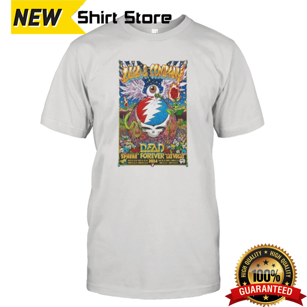 Dead and Company Dead Forever 2024 Sphere Las Vegas NV Event Poster Shirt