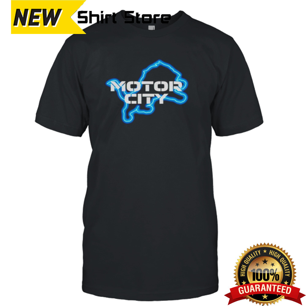 Sam Richardson wearing Detroit Lions Motor City shirt