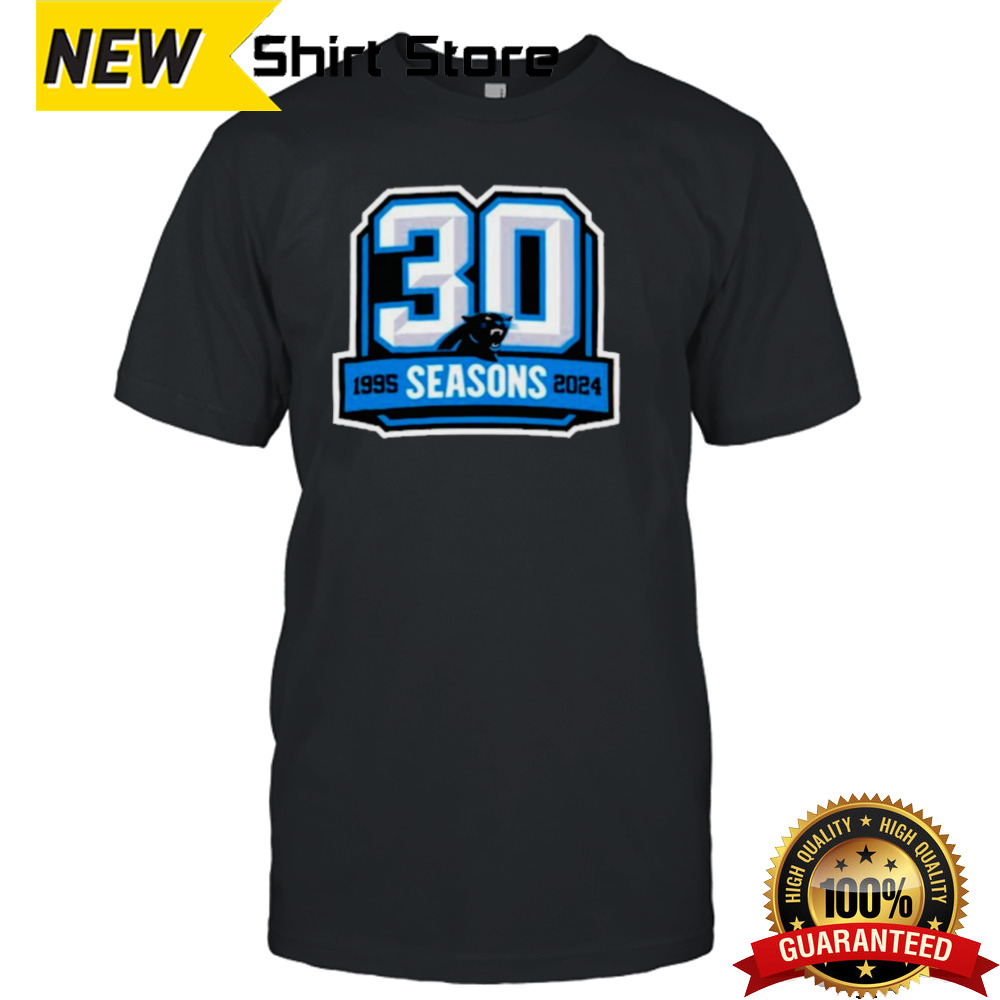 Carolina Panthers 30th Anniversary 1995-2024 Logo Shirt