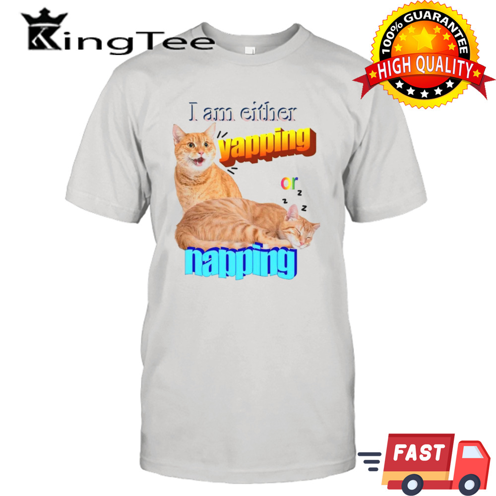 Cat I am either yapping or napping shirt