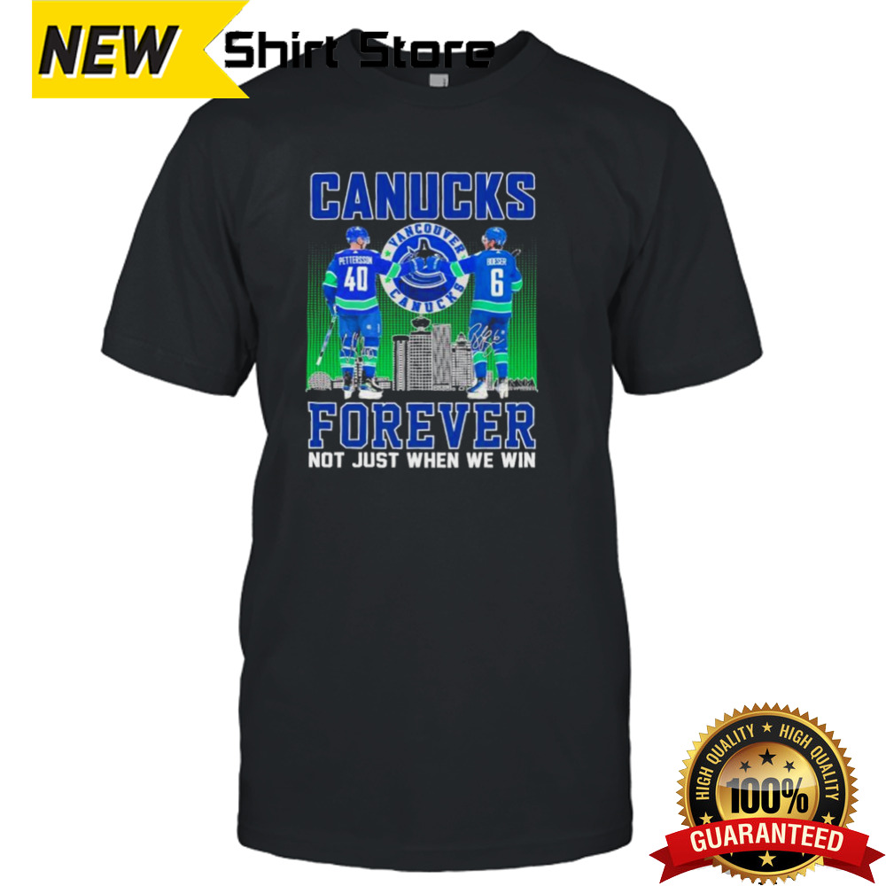 Elias Pettersson And Brock Boeser Vancouver Canucks Skyline Forever Not Just When We Win shirt