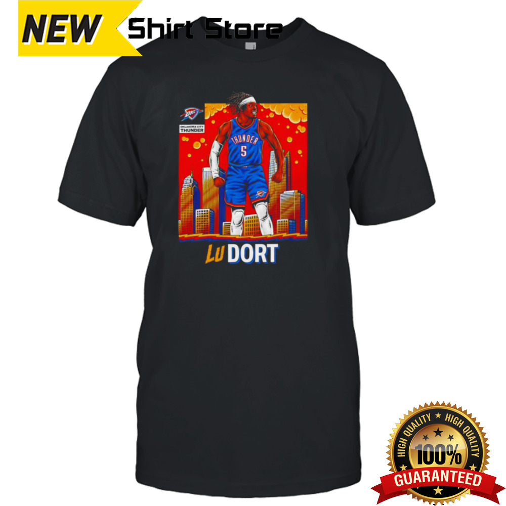 Luguentz Dort Oklahoma City Thunder city skyline shirt