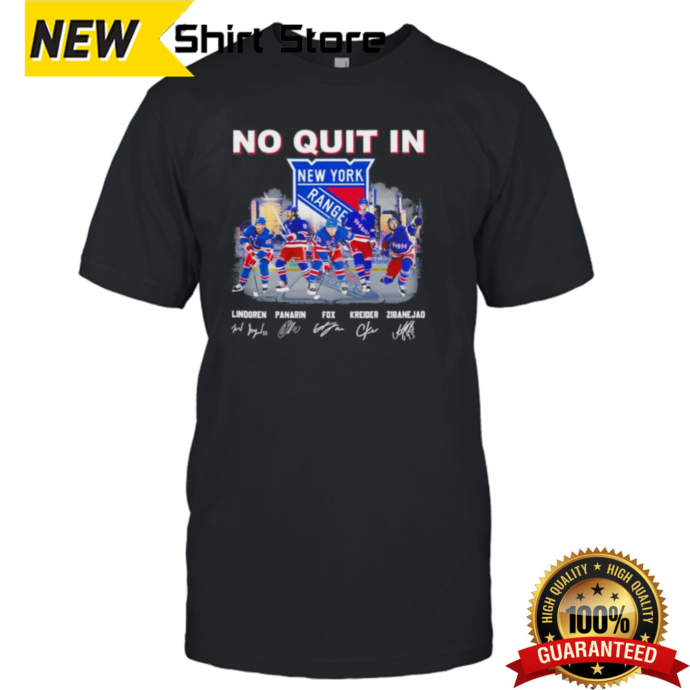 No Quit IN New York Rangers Hockey 2024 Signatures shirt