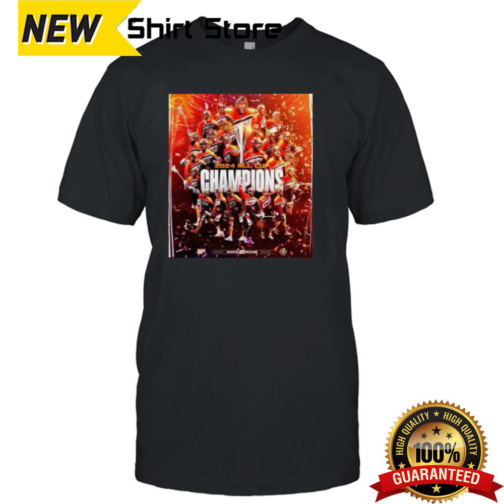 Official Buffalo Bandits Team 2024 NLL Cup Champions Back 2 Back Shirt