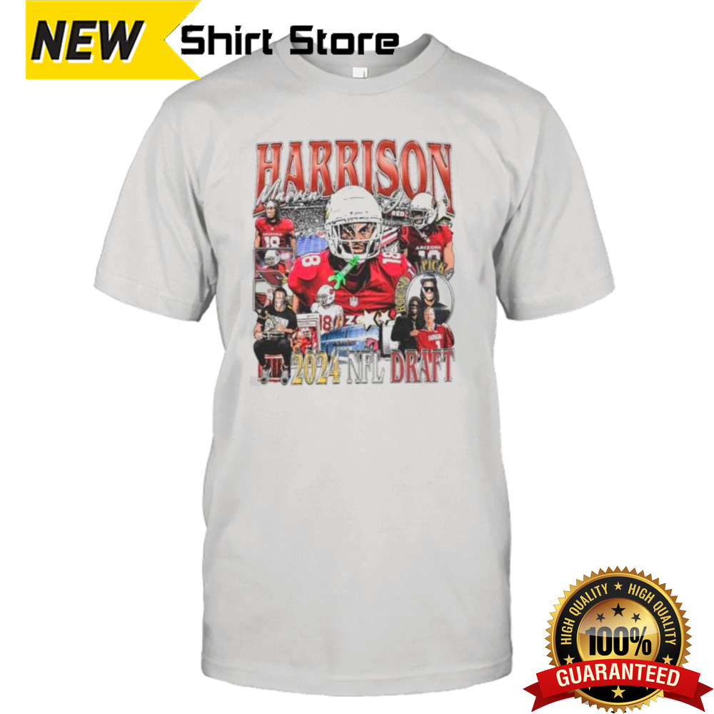 Official Marvin Harrison Jr Arizona Cardinals 2024 NFL Draft Vintage Shirt