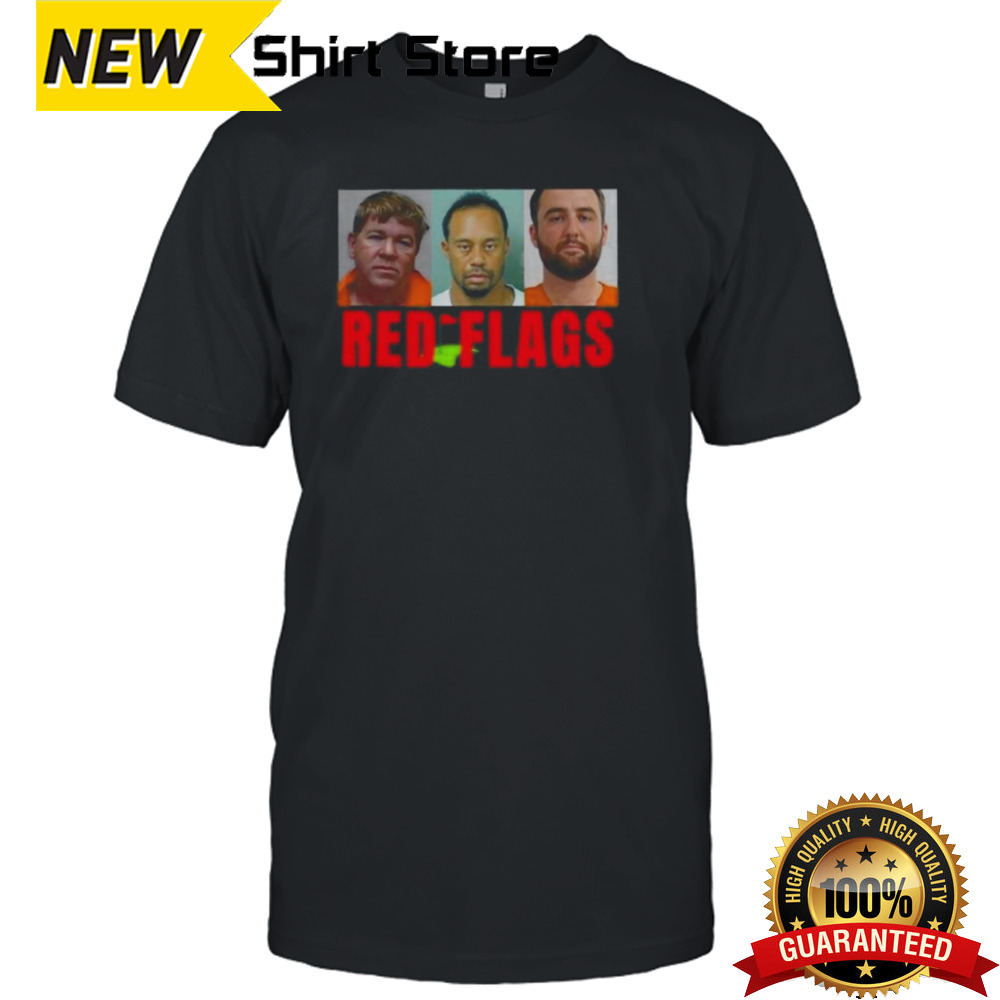 Official Red Flags Scottie Scheffler Tiger Woods John Daly Golf Mugshots Shirt