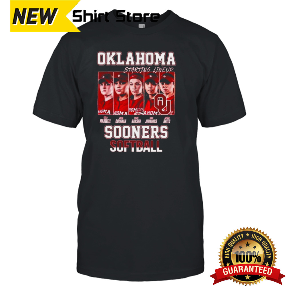 Oklahoma Sooners Softball Starting Lineup 2024 T-shirt