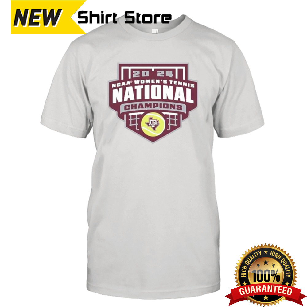 Official 2024 NCAA Women’s Tennis National Champions Texas A&M Aggies Logo Shirt