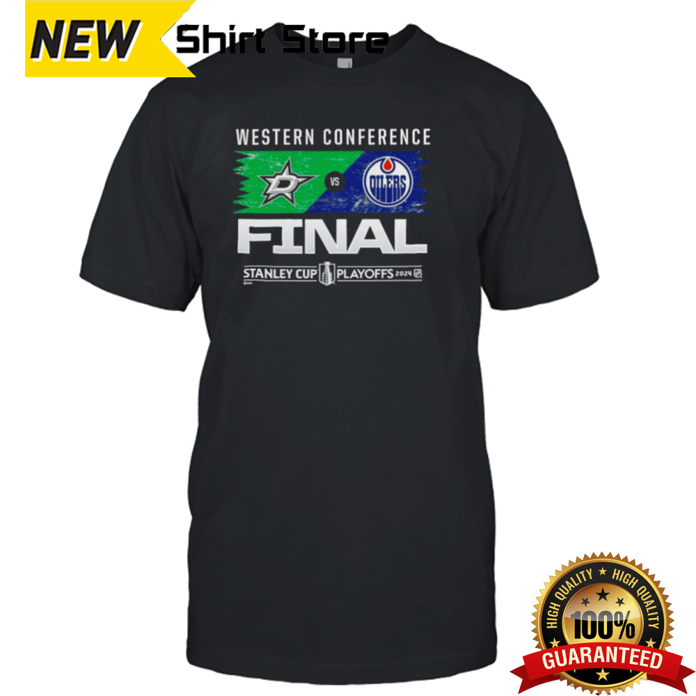 Official Dallas Stars vs. Edmonton Oilers 2024 Western Conference Finals Matchup T-Shirt