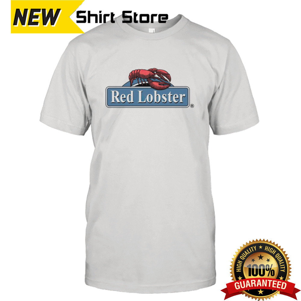 Red lobster seafood food restaurant logo shirt