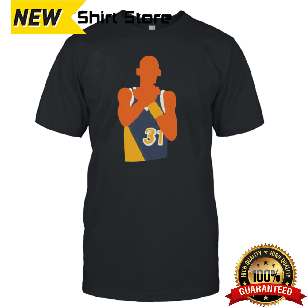 Reggie Miller choke sign shirt