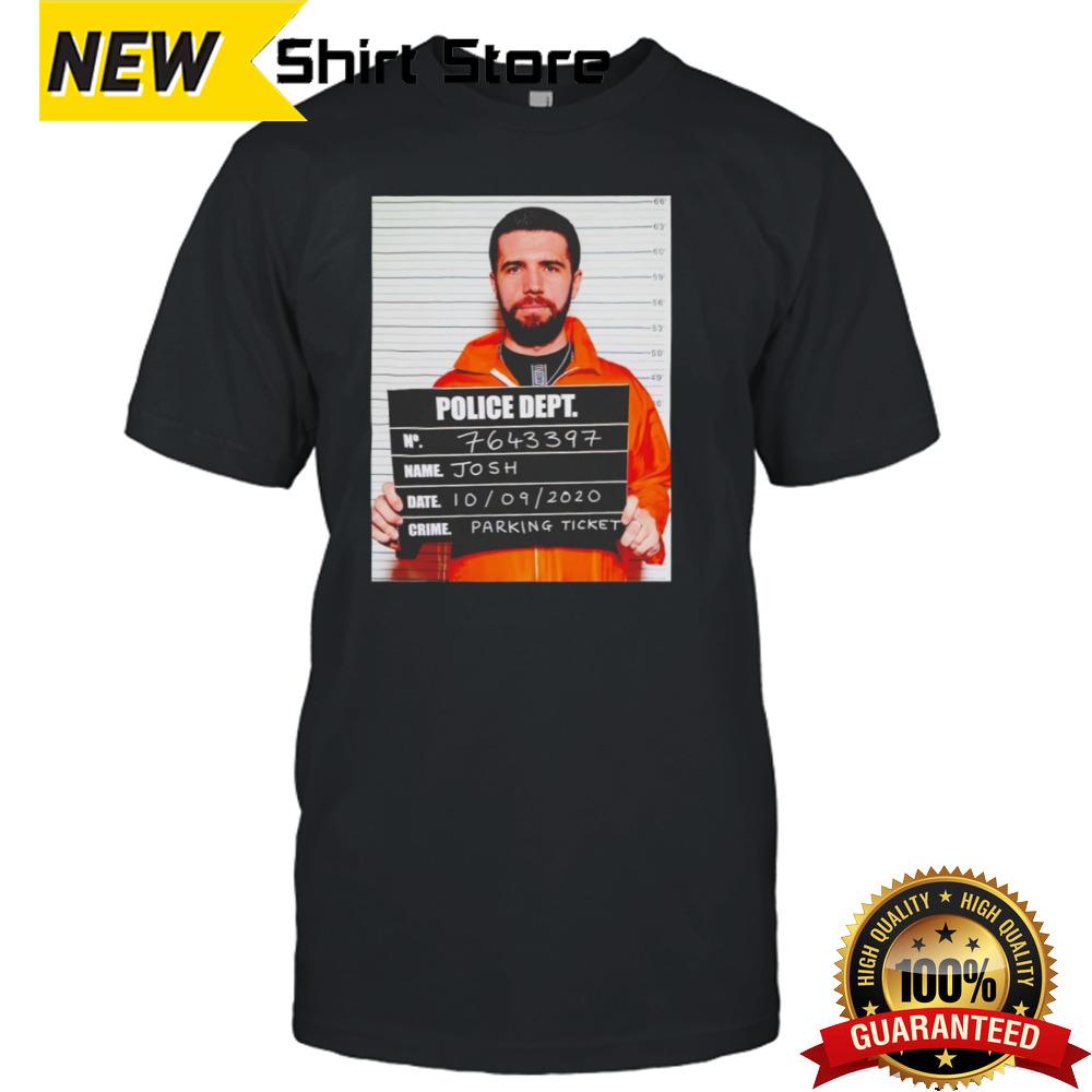 Sidemen Josh police dept mugshot shirt