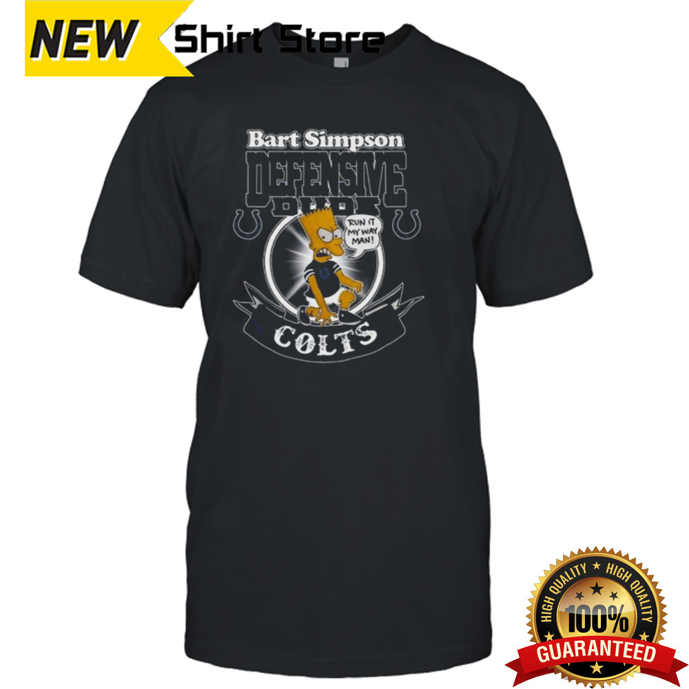 Indianapolis Colts Nfl Bart Simpson Defensive Dude 2024 T-shirt