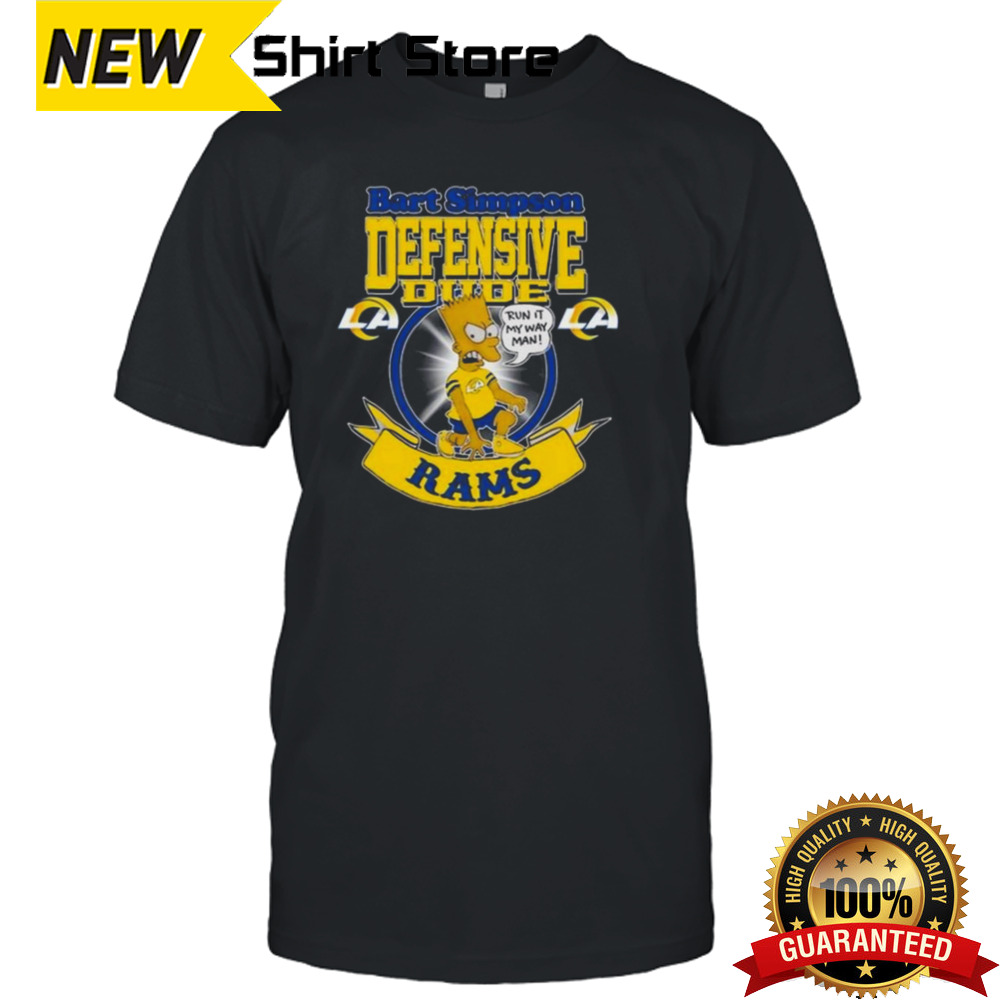 Los Angeles Rams NFL Bart Simpson Defensive Dude 2024 Shirt