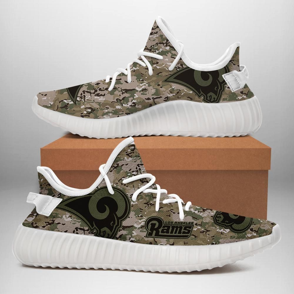 Los Angeles Rams Us Military Camouflage Custom Shoes Sport Sneakers Los Angeles Rams Yeezy Boost