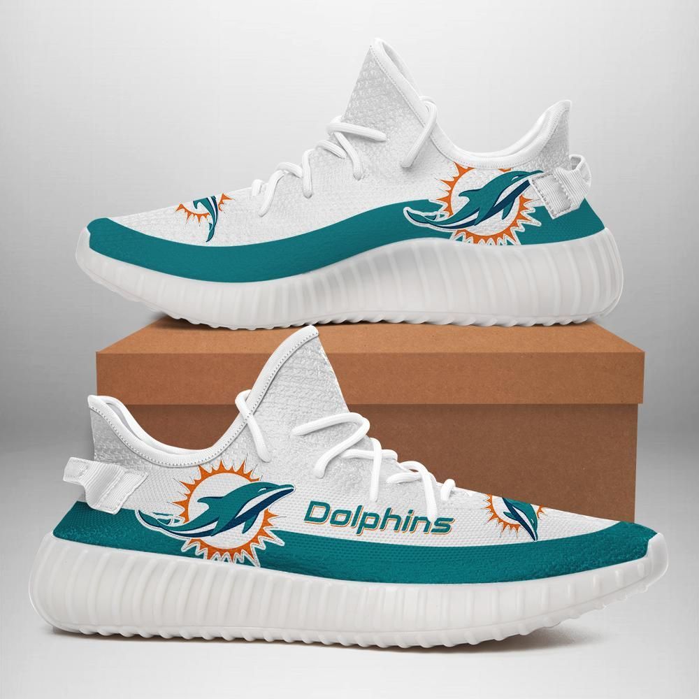 Miami Dolphins Custom Shoes Sport Sneakers Miami Dolphins Yeezy Boost