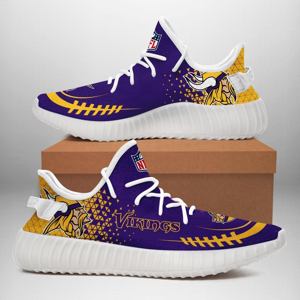 Minnesota Vikings Custom Shoes Sport Sneakers Minnesota Vikings Yeezy Boost