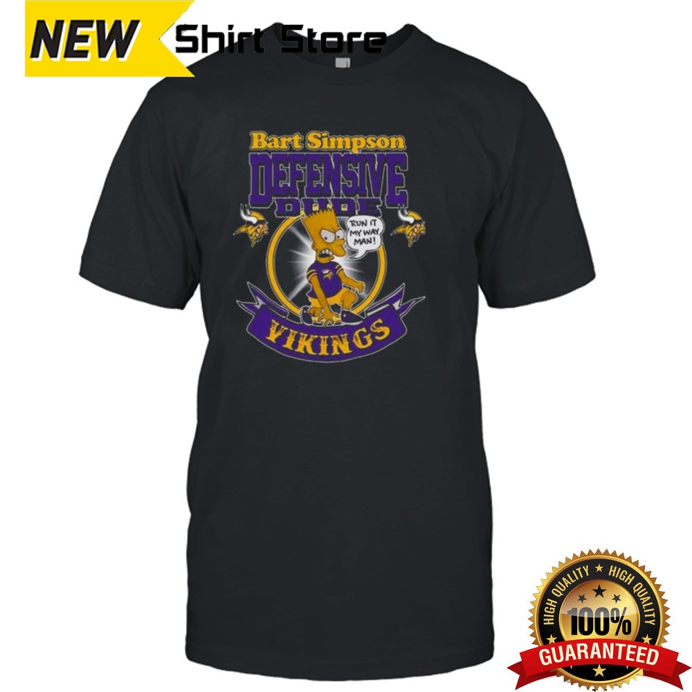 Minnesota Vikings NFL Bart Simpson Defensive Dude 2024 Shirt