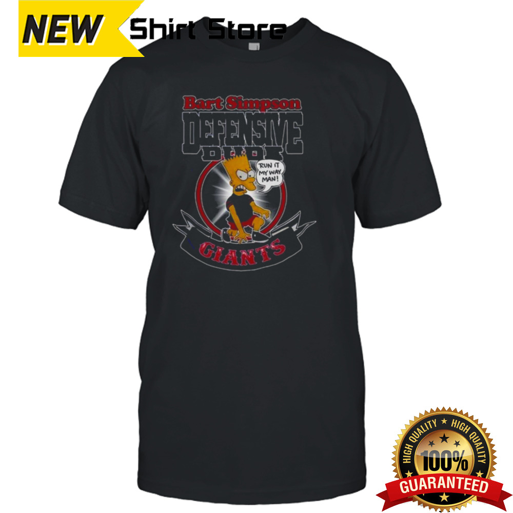 New York Giants Nfl Bart Simpson Defensive Dude 2024 T-shirt