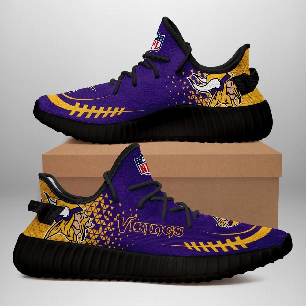 Minnesota Vikings Unisex Sneaker Football Custom Shoes Minnesota Vikings Yeezy Shoes