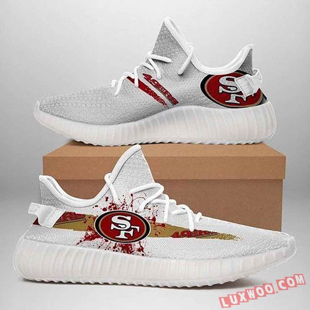 San Francisco 49Ers Football Fans Yeezy Run Sport Sneaker Shoes Sport - Yeezy Shoes