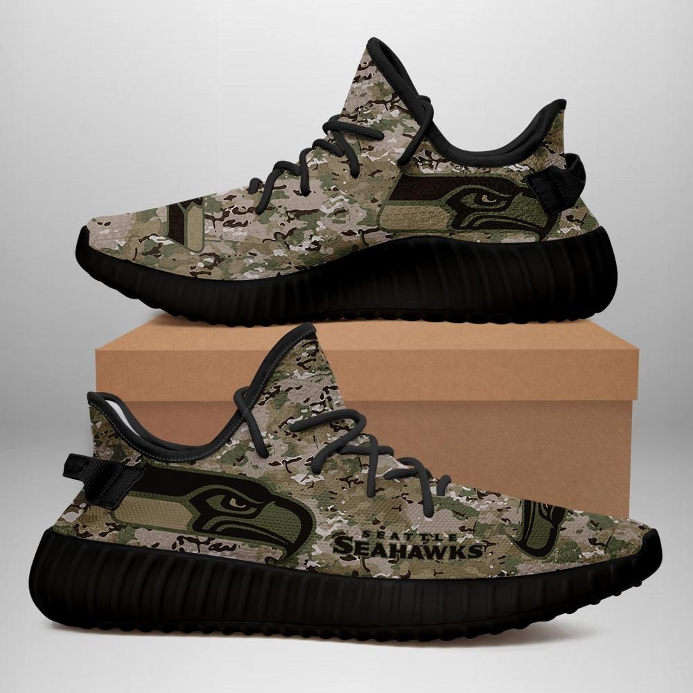 Seattle Seahawks Us Military Camouflage Unisex Sneaker Football - Yeezy Shoes