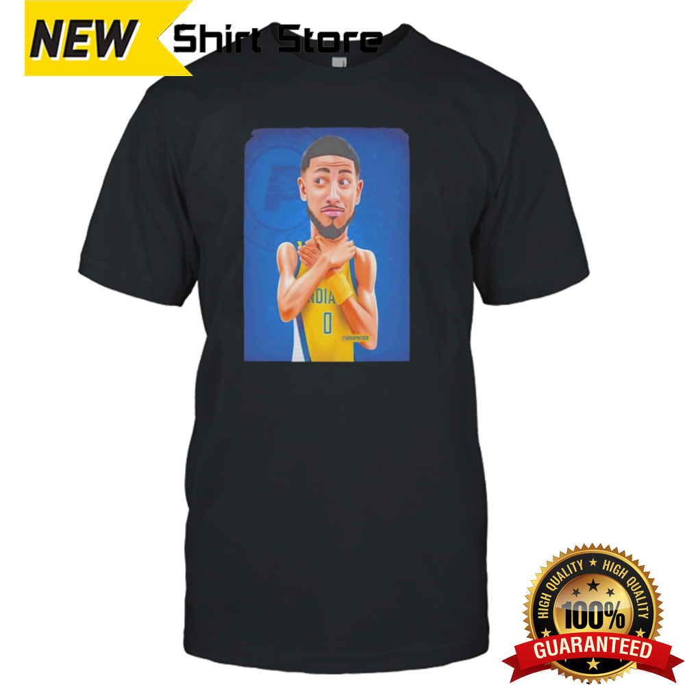 Indiana Pacers Tyrese Haliburton cartoon shirt