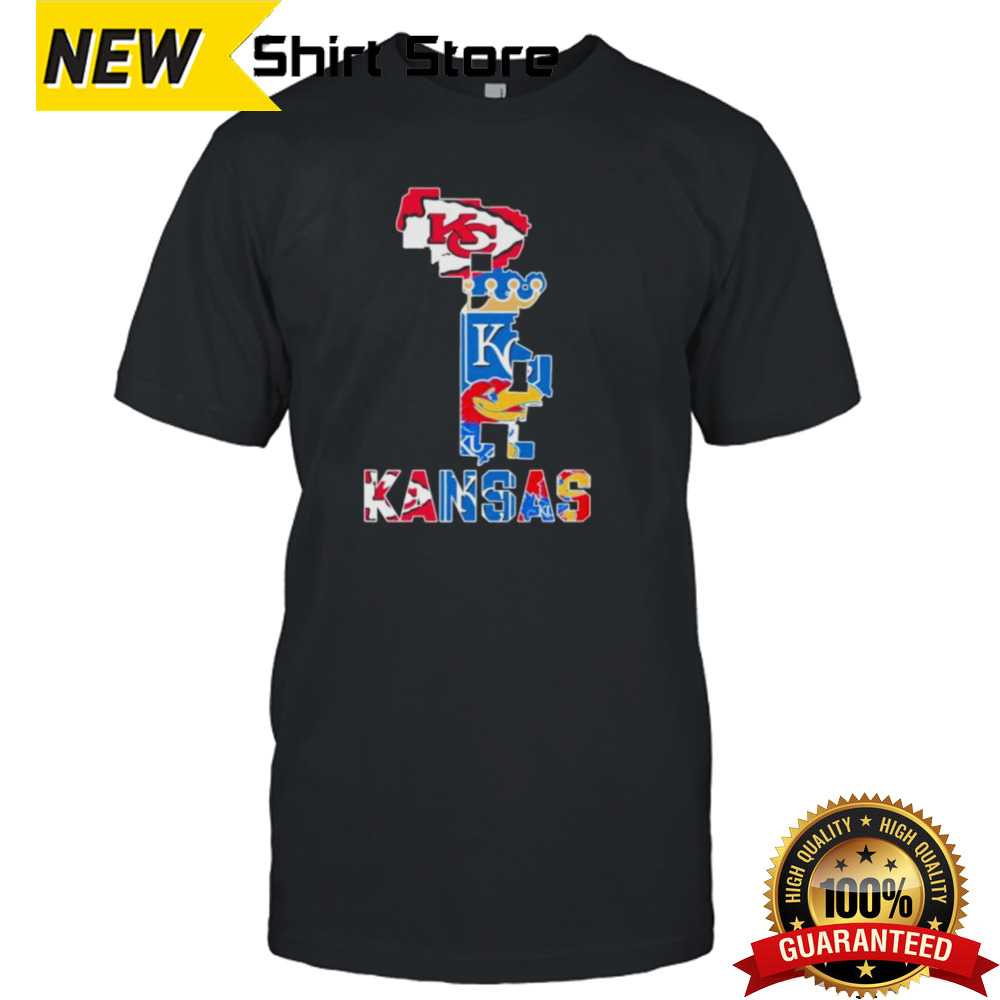 Kansas Map Sports Team Logo Shirt