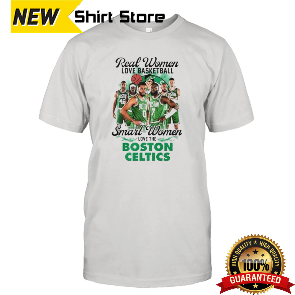 Real Women Love Basketball Smart Women Love The Boston Celtics 2024 NBA Finals Signatures shirt