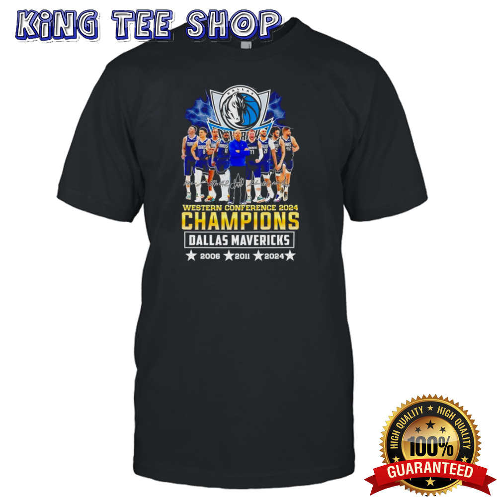 Dallas Mavericks Western Conference Champions 2024 Signatures shirt