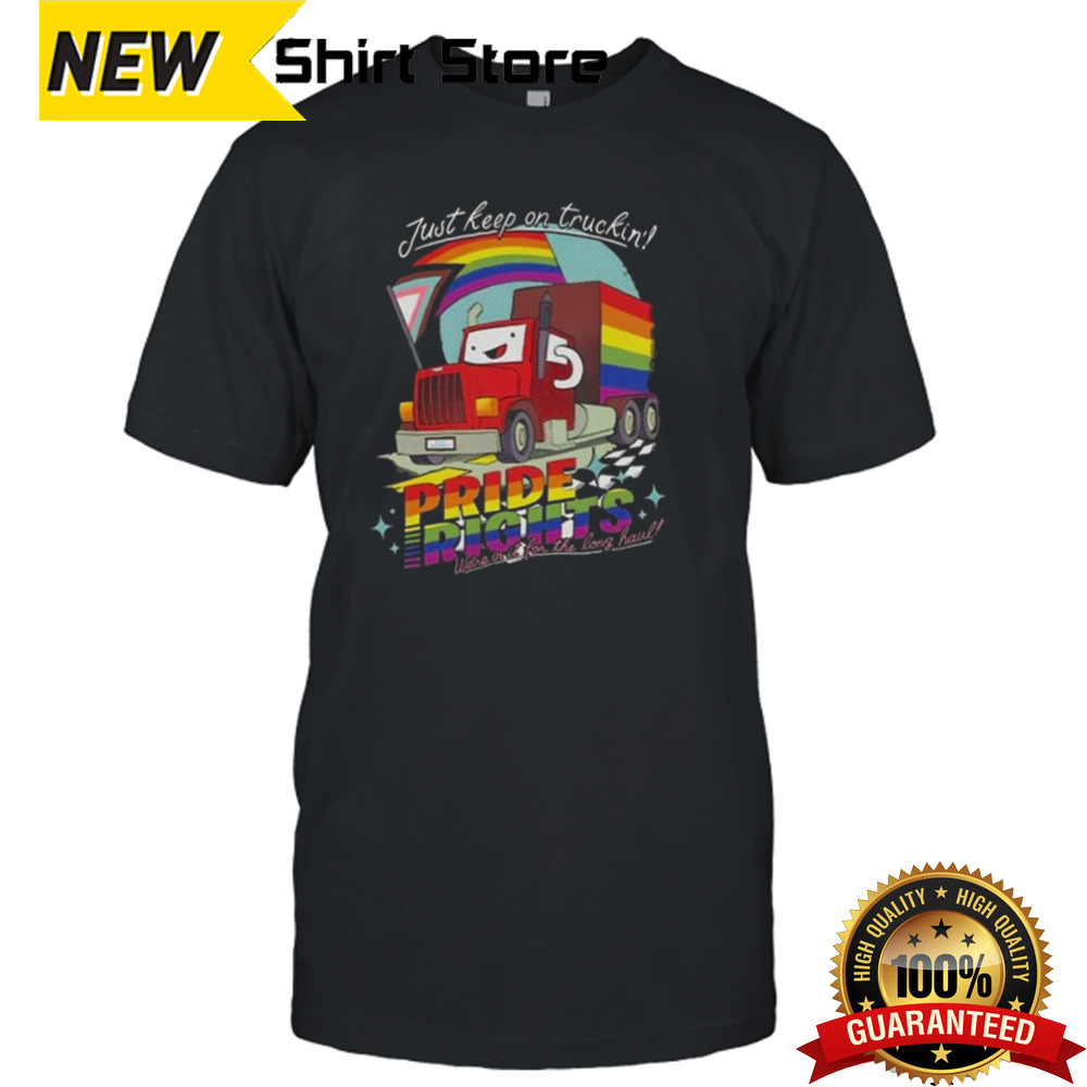 Drawfee Just Keep On Truckin’ Pride Rights T-shirt