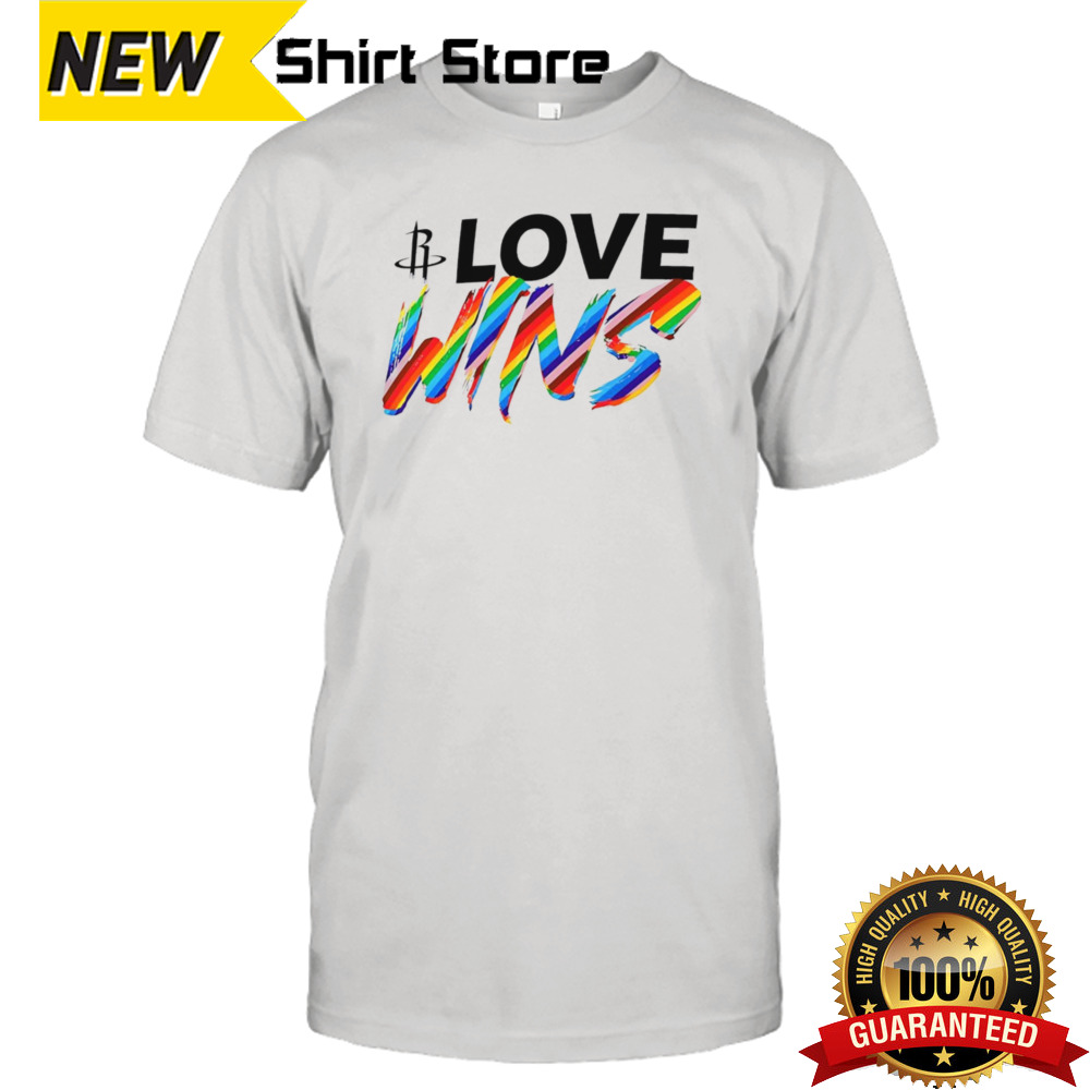 Houston Rockets love wins rainbow pride shirt