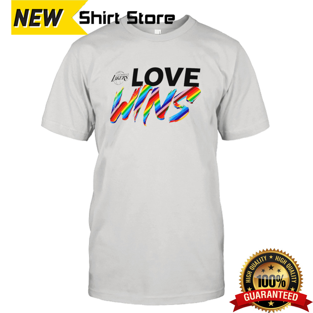 Los Angeles Lakers love wins rainbow pride shirt