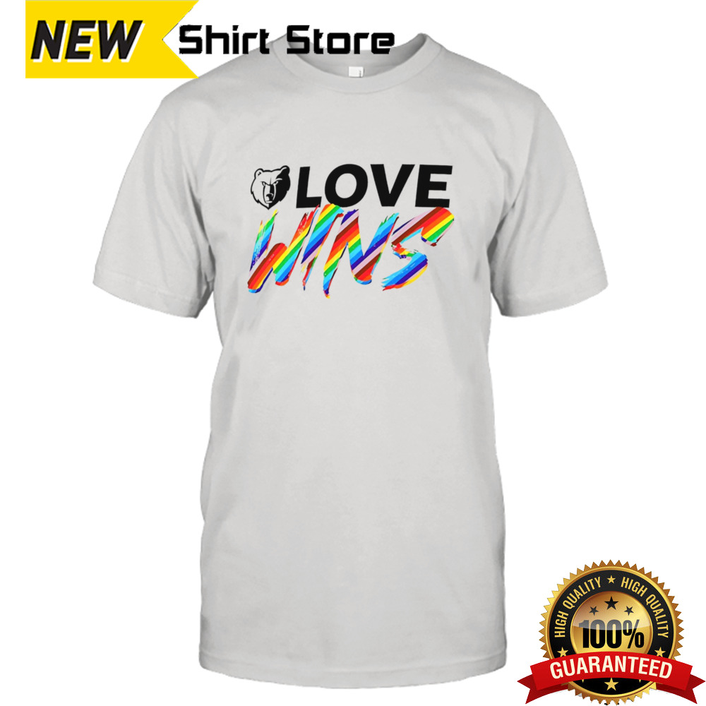 Memphis Grizzlies love wins rainbow pride shirt