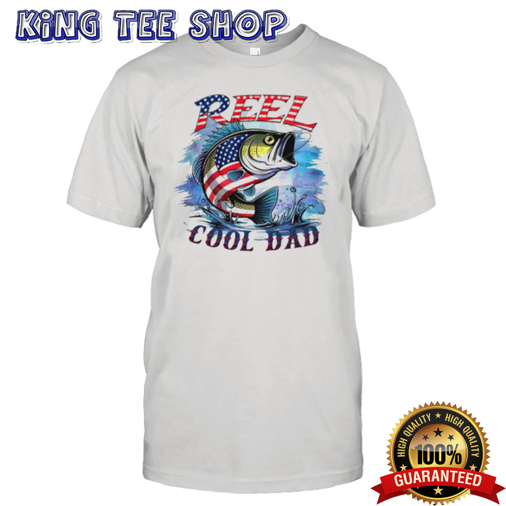 Reel cool dad 4th of july fish shirt