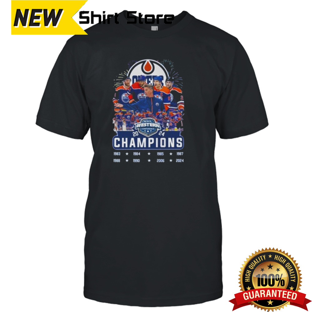 NHL Western Conference 2024 Champions Edmonton Oilers Team shirt