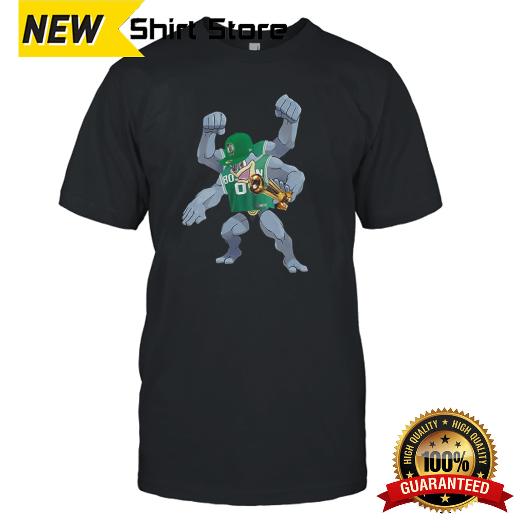 Machamp Pokemon x Boston Celtics Collaborations NBA Finals 2024 Champions Merchandise T-Shirt