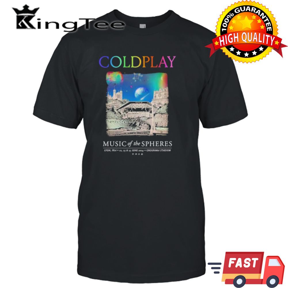 Coldplay At Lyon June 2024 Music Of The Spheres Limited Edition Tour Shirt