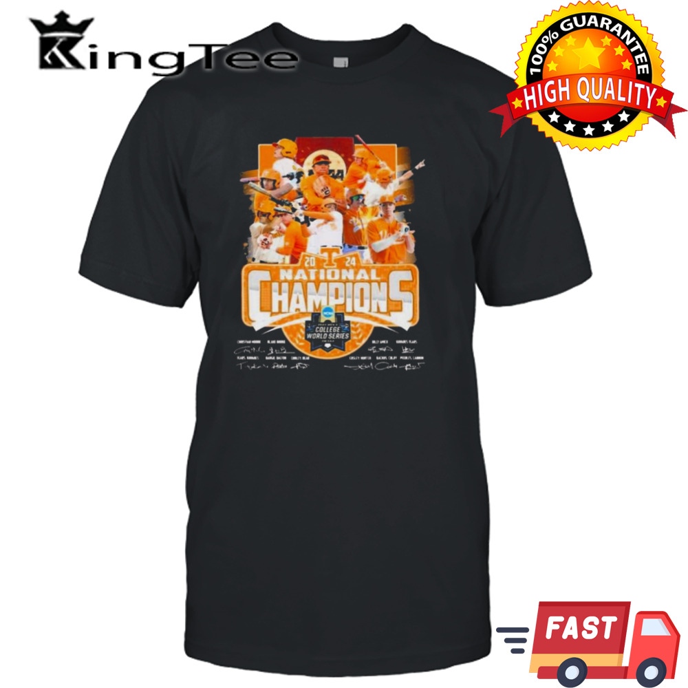 2024 National Champions College World Series Tennessee Volunteers Signatures shirt