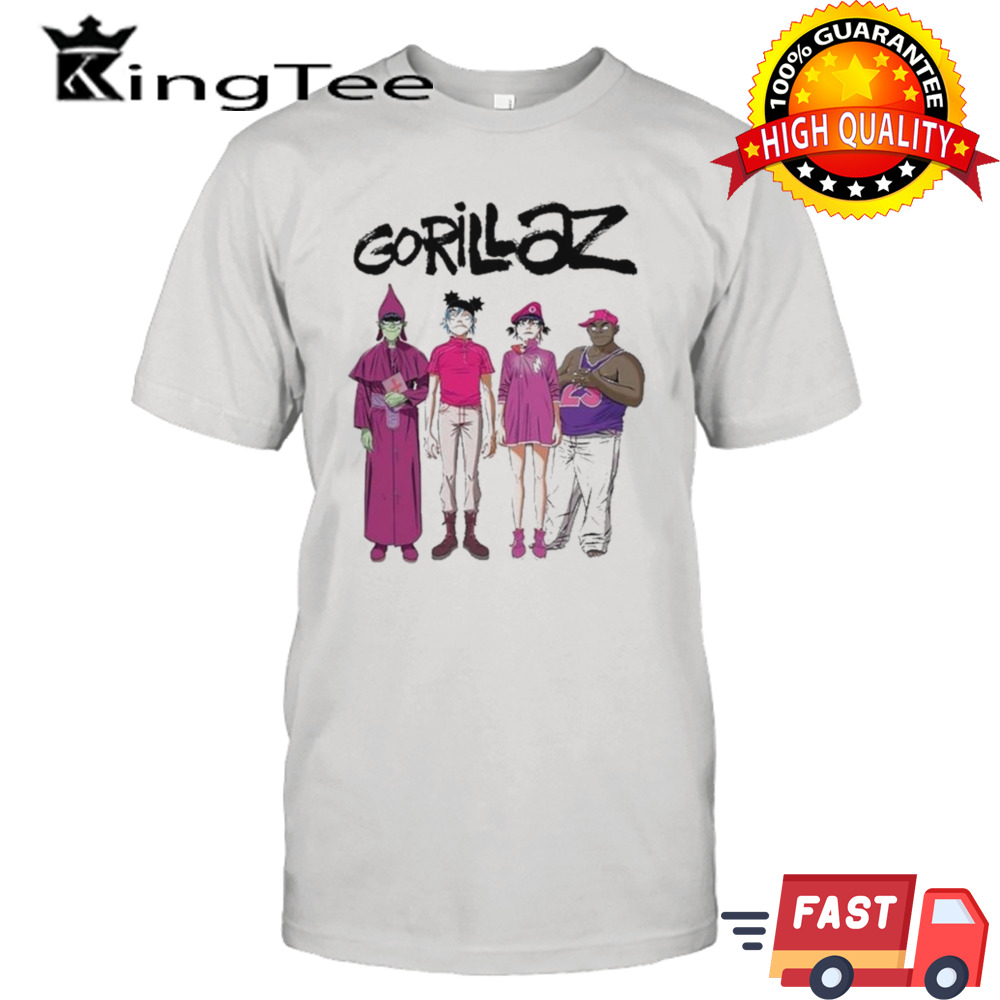 Gorillaz Cracker Island Standing Group T-shirt