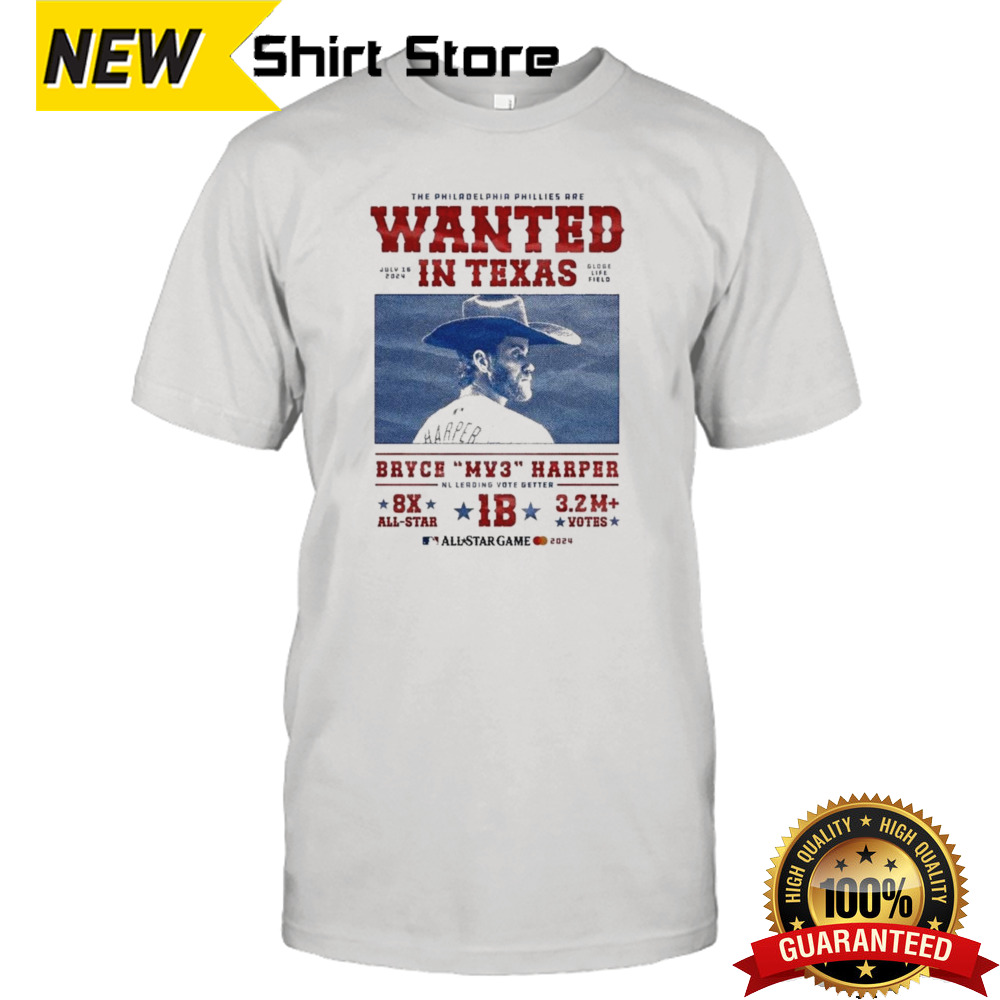 Bryce Harper Philadelphia Phillies 2024 MLB 8X All-Star Game T-shirt